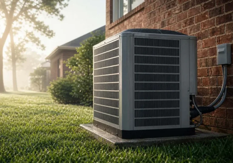 Outdoor air conditioner on a humid East Tennessee day